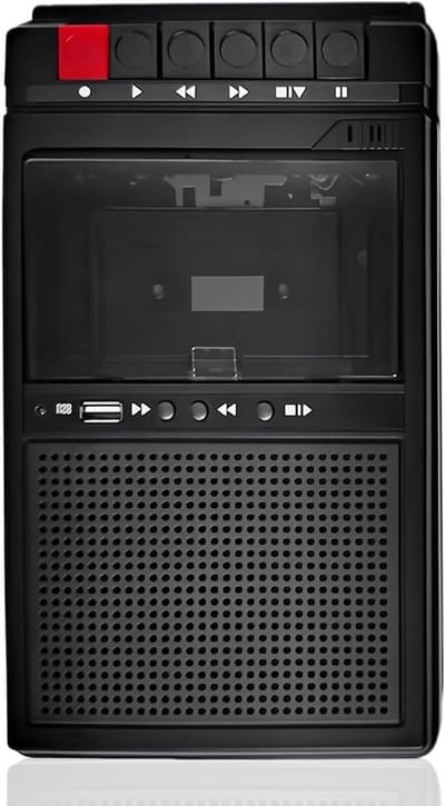 Draagbare Cassettespeler - Cassettedeck Recorder - Muziek Luisteren - Met Bluetooth en Opnamefunctie - Compact Formaat - Zwart