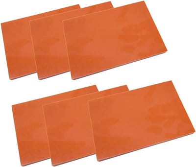 Rode Bakeliet Platen Fenolhars 100x150x3mm - 6 Stuks Set voor Elektronica en Machines