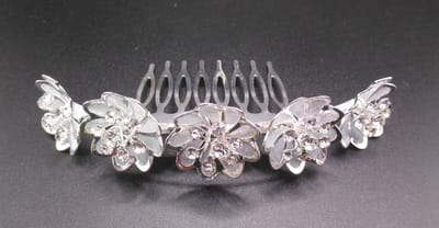 Tiara 5 bloemen met strass punten