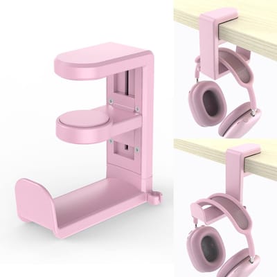 Koptelefoon Houder voor onder Bureau - Koptelefoon Standaard - Verstelbare Headset Stand - Headset Hanger - Headset Standaard - Koptelefoon Haak - Hoofdtelefoon Hanger