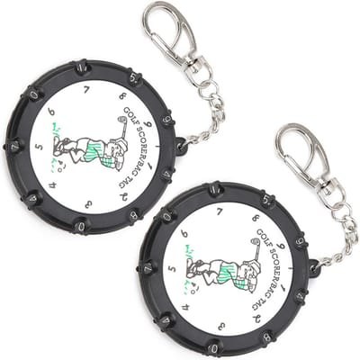 Draagbare Golf Score Teller (Set van 2) voor 18 Holes - Golf Accessoire met Sleutelhanger