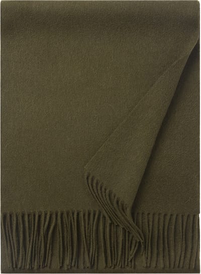 Hommard fijn geweven Lambswool scarf, heren, dames, unisex Olive Green, Olijf groen, Uni