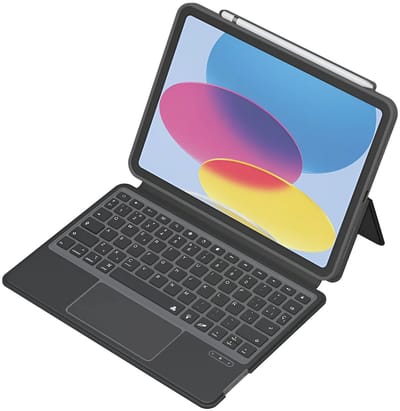 MYWAY, Hoesje geschikt voor iPad 10.9 inch - Quick Note Folio met Spaans Bluetooth Toetsenbord 3.0 QWERTY, Zwart