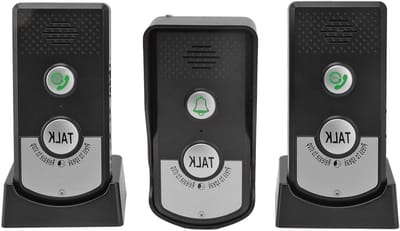 Intercom Deurbel Set - Draadloos Belsysteem - Bezoekers Ontvangen - 1000M Draadloze Afstand - 15 x 13 x 7 cm