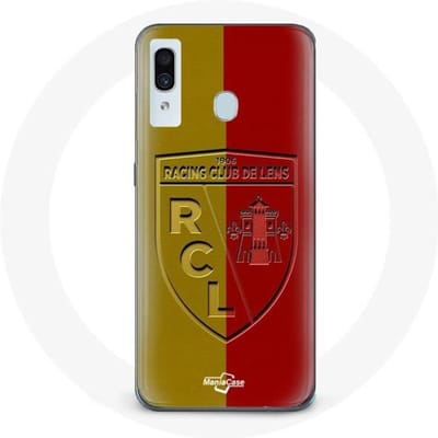 Coque - Maniacase - Samsung Galaxy A30 - Souple - Logo jaune et rouge - Protection et décoration noir