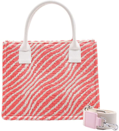 SEIDENFELT MANUFAKTUR handtas schoudertas Hulu Hand Bag Sorbet Pink koraalrood