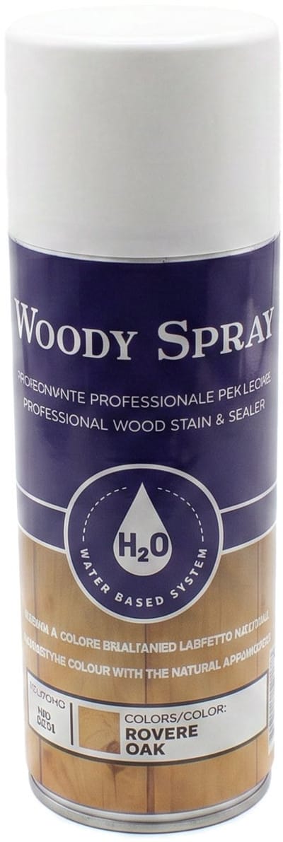 Houtbeits Spray voor Buitenhout 400 ml - Professionele Beits & Grondverf - Watergedragen Polyurethaan Houtprimer - Houtbescherming - Sneldrogend - UV-Bestendig - Eiken - Oak [17411]