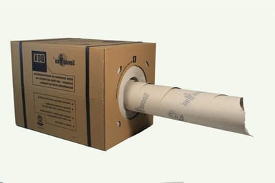 Verhuisdozen met Wikkelpapier - Papierdispenser Dozen - Verpakken en Verzenden - Inclusief Wikkelpapier Dispenser - Large - Bruin