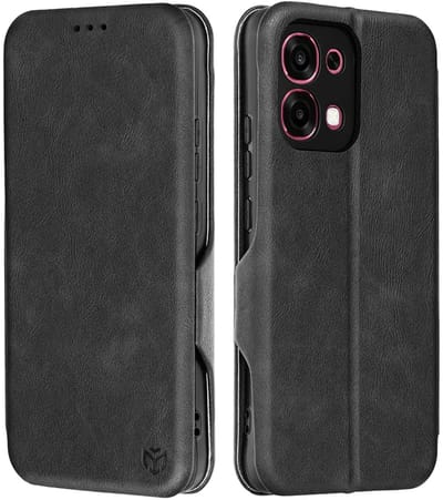 Hoesje geschikt voor Oppo A6 Pro - Techsuit Safe+ Book Wallet Case - Zwart