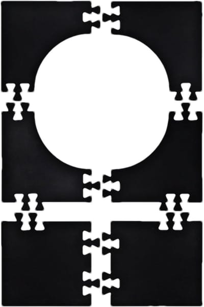Dartbord Rand - Muurbeschermer EVA - Bescherming Muur - Verbindbaar Ontwerp - 104x71 cm - Zwart
