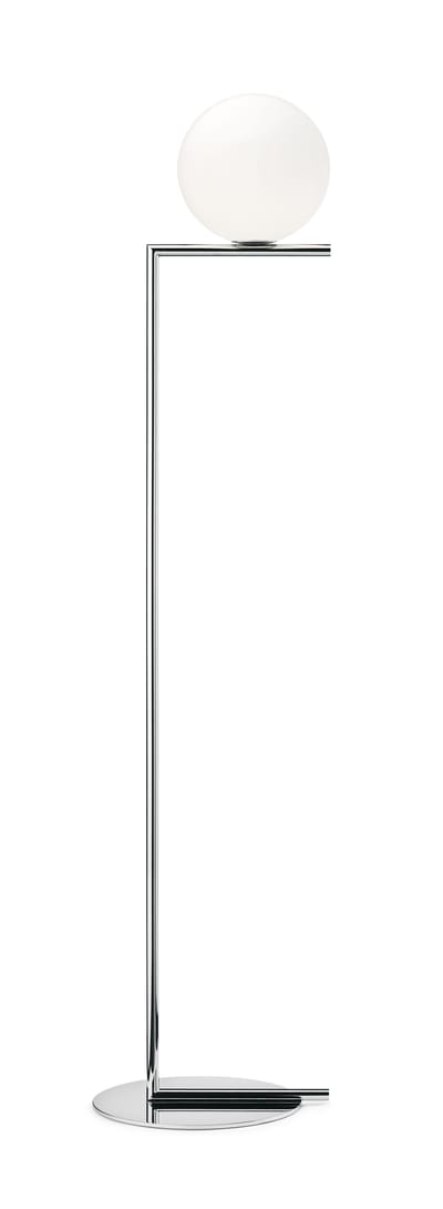 Flos - IC F vloerlamp - chroom - S - zilver