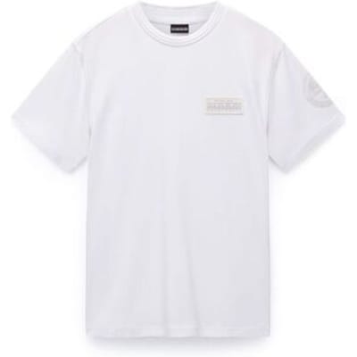 T-shirt Napapijri S-AMUNDSEN 1 - NP0A4IN8-2061 WHITE HERON