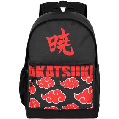 Karactermania - Naruto - Masashi Kishimoto - Naruto Kanji- HS PLUS Rugzak - Backpack Handbagage met Trolley Bevestiging - Rugtas - Zwart