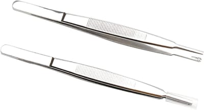 Schroef Pincet - Optische Pincet - Precisie Reparatie - Roestvrij Staal - 10.7 cm - Zilverkleurig