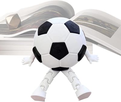 Voetbalfiguur Bureaumodel - Tafelversiering Speelgoed - Sport Display - Beweegbare Ledematen - 9.8 x 6.4 x 5.3 cm - Meerkleurig