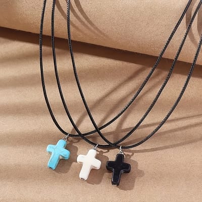 VANDAAG VERZONDEN - Kettingen - Set 3 stuks - Kruis - Christelijk - Jezus