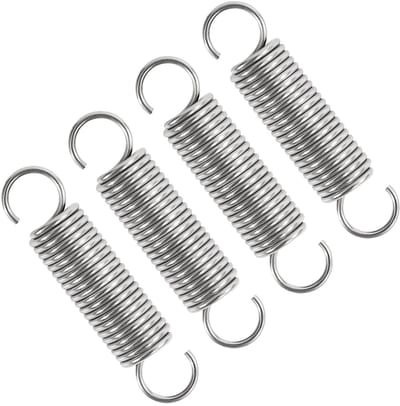 Trekveren Dubbele Haak - Verlengveren Metaal - Bevestigen en Spannen - Roestvrij Staal 304 - 50 mm Lengte - Zilverkleurig