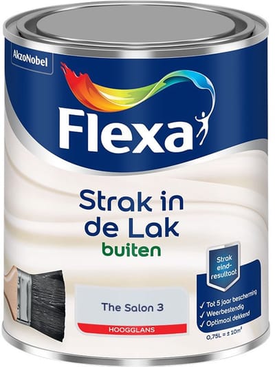 Flexa - Strak In De Lak Buitenlak Hoogglans - The Salon 3 - Mengverf - 750 Ml