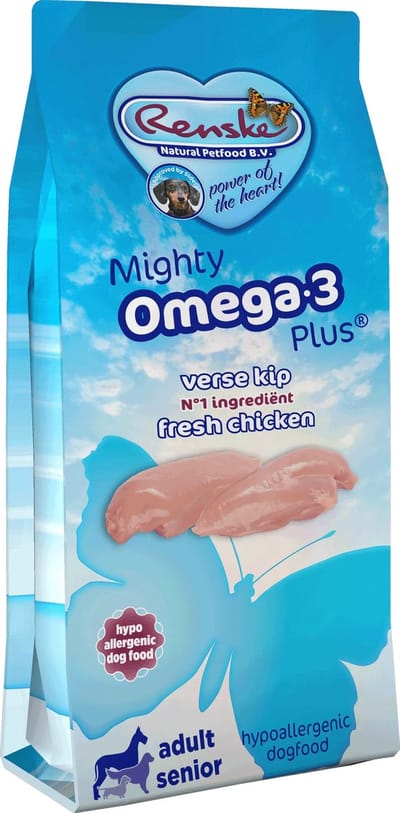 Hondenvoer RENSKE - Kip/Rijst Hypoallergeen - 12kg, Compleet, Omega 3, Geschikt voor Gevoelige Spijsvertering