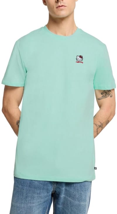 Hello Kitty Geborduurd Portret Premium T Shirt Heren