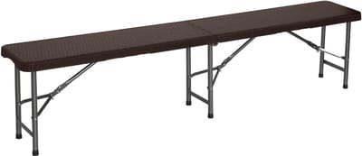 Opklapbare Bank - Zitbank Bankje - Extra Zitplaats - Robuust Ontwerp - 180 x 43 cm