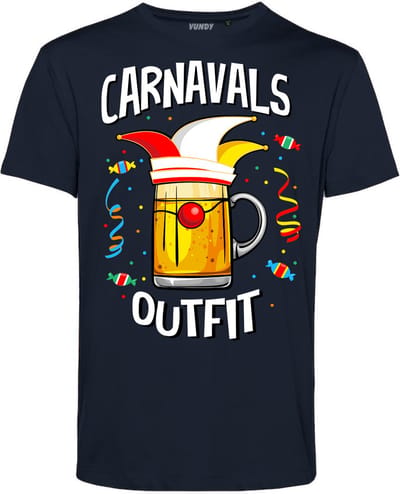 T-shirt kind Carnavals Outfit | Carnavalskleding kinderen | Carnaval Kostuum | Foute Party | Navy | maat 68