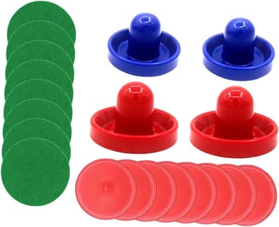 Airhockey Accessoires - Paddles en Pucks - Spelplezier Thuis - Duurzaam PP Materiaal - 96 cm - Blauw Zwart