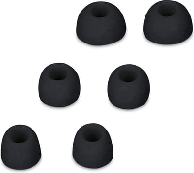 New Age Devi - 6x siliconen oordopjes geschikt voor Apple Airpods Pro 2 Pro 1 - Vervangende in-ear covers in zwart - 3 maten