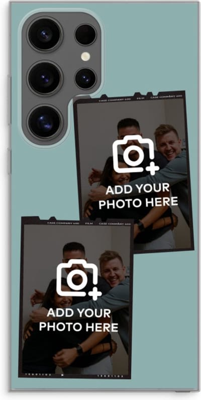 Gepersonaliseerd - Case Company® - Hoesje geschikt voor Samsung Galaxy S24 Ultra hoesje - Polaroid Zwart - Soft Cover Telefoonhoesje - Bescherming aan alle Kanten en Schermrand