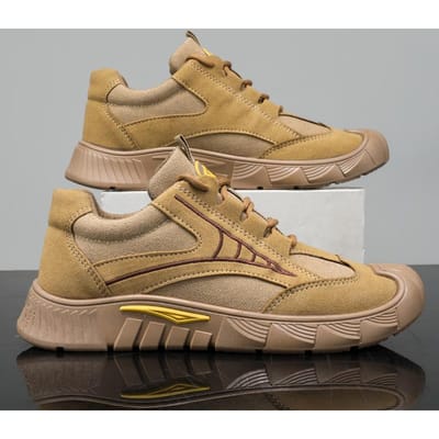 Leren hardloopschoenen voor heren, casual schoenen voor heren, platformschoenen, zachte sneakers, ademende sportschoenen voor buiten, lichtgewicht tennisschoenen voor heren 39 beige