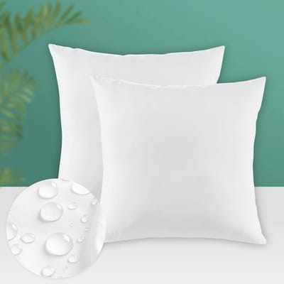 Set van 2 Waterbestendige Buiten Kusseninzetstukken 18 x 18 cm voor Terrasmeubelen - Decoratief en Comfortabel