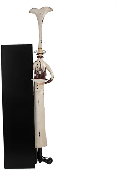 Clayre & Eef Krijtbord 37x14x113 cm Beige Metaal