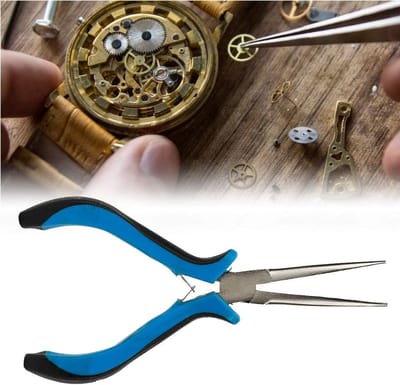 Long Nose Bar, Point Pliers, 6 Inch Precision Pliers with Extra Long Tapered Tapered and Non-Serrated Jaws for Jewelry Repair, Wire Winding, Beading And Crafts - Pack 1