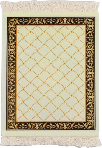DrPhone - Perzisch Tapijt Muismat - Zachte Oppervlak Mousepad Voor Bureau - Ivoorwit