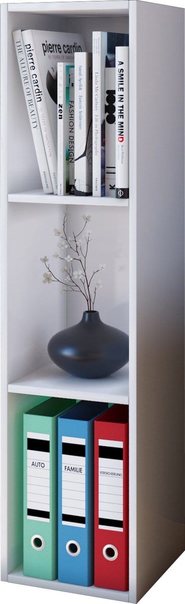 Houten opbergstandaard Boekenkast Decoratieve plank Mendas 3 compartimenten