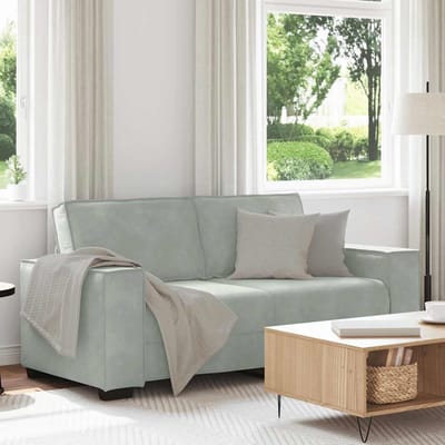 vidaXL - Tweezitsbank - 180x78x84 - cm - fluweel - lichtgrijs