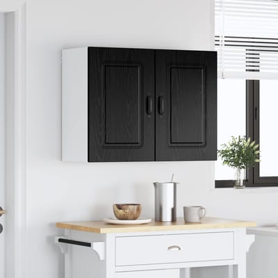 vidaXL - Vaatwasserpaneel - Kalmar - Zwart - Eiken - 80 - x - 31 - x - 60 - cm