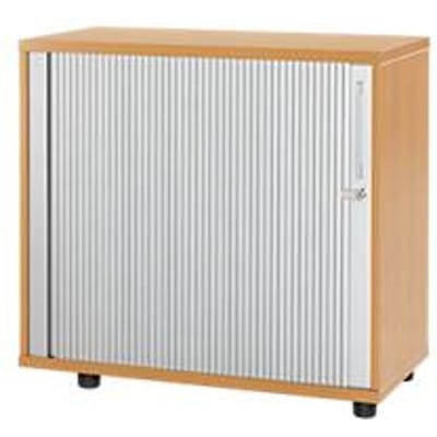 Schäfer Shop Select Dwarsrolluikkast, hout, 2 legborden, B 800 mm x D 421 x H 750 mm, beukendecor