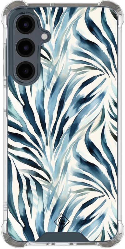 Casimoda® hoesje - Geschikt voor Samsung Galaxy A16 - Japandi Waves - Shockproof case - Extra sterk - TPU/polycarbonaat - Blauw, Transparant