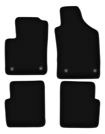 BASIC zwarte veloursmatten voor: Fiat 500 FL hatchback (2013-2019)