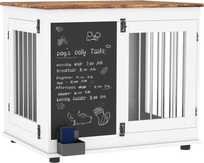 PawHut Hondenbench Meubels - Spaanplaat - 80x60x70cm - Wit