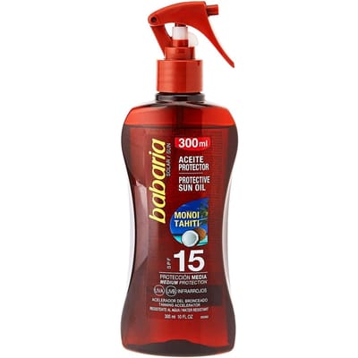 Babaria Huile Solaire Protectrice pour Bronzage en Spray SPF15