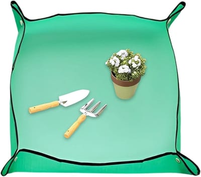 Plantenmat Binnen - Opvouwbaar Werkkleed - Verpotten en Tuinieren - Lekvrij en Waterdicht - 1x1 Meter - Groen