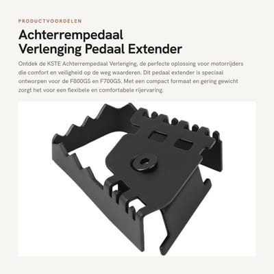 Dailygoods- Achterrempedaal Verlenging - Compatibel met F800GS/F700GS - Roestvrij Staal - Compact en Lichtgewicht - Eenvoudige Installatie - Verhoogd Contactbereik - Rempedaal