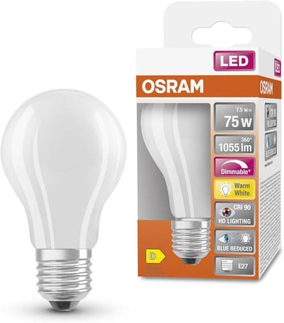 Dimbare LED Lamp E27 - Warm Wit 2700K, 1055 Lumen, Hoge Kleurweergave CRI90, Vervanging voor 75W