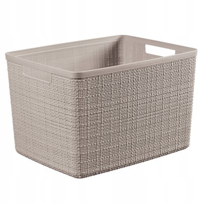 Curver Jute mand L beige 20L - Stijlvolle opberger voor in huis