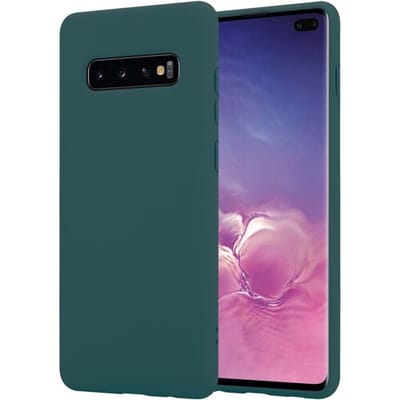 ShieldCase Silicone case geschikt voor Samsung Galaxy S10 Plus hoesje - optimale bescherming - perfecte pasvorm - TPU Materiaal - donkergroen