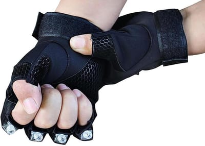 LED Zaklamp Handschoenen, Handsfree Zaklamp Handschoenen, Zaklamp Handschoenen met 8 LEDs Kousen, Unieke Cool Gadget Gereedschap voor Reparatie en Werk op Zijn Plaats, Outdoor Sport
