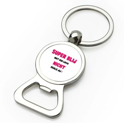 Akyol - super blij met een lieve nicht zoals jij flesopener - Nicht - de liefste nicht - verjaardag - cadeautje voor nicht - nicht artikelen - kado - geschenk - 9 bij 3 cm