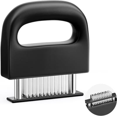 QTTVBTNA -Vleesvermalser van Roestvrijstaal – Afneembare en Vaatwasserbestendige Vleeshamer voor Biefstuk, Kip en Varkensvlees – Duurzaam Steak Tenderizer Keukengereedschap